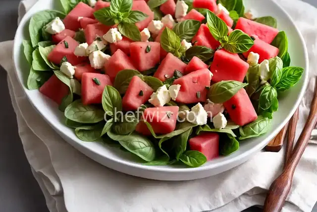 Watermelon Basil Salad