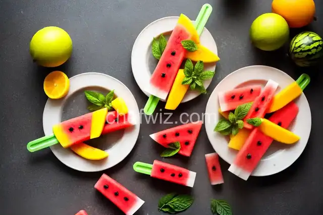 Watermelon Mango Ice Pops