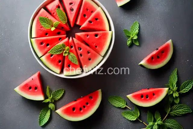 Watermelon-Mint Shrub with Watermelon Spoom Recipe