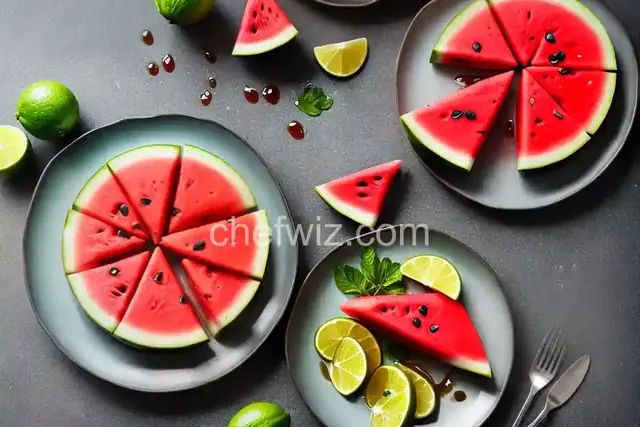 Watermelon Slices With Lime-Honey Syrup