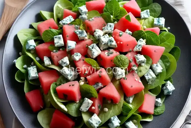 Watermelon and Blue Cheese Salad