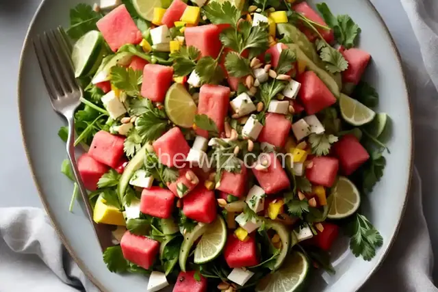 Watermelon and Jicama Salad With Jalapeño and Lime
