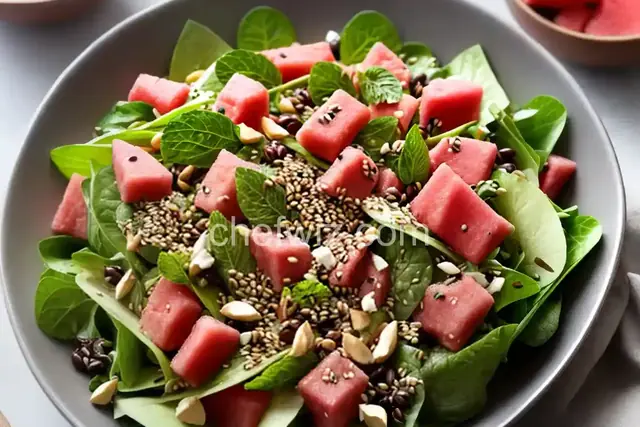 Watermelon and Sesame Seed Salad