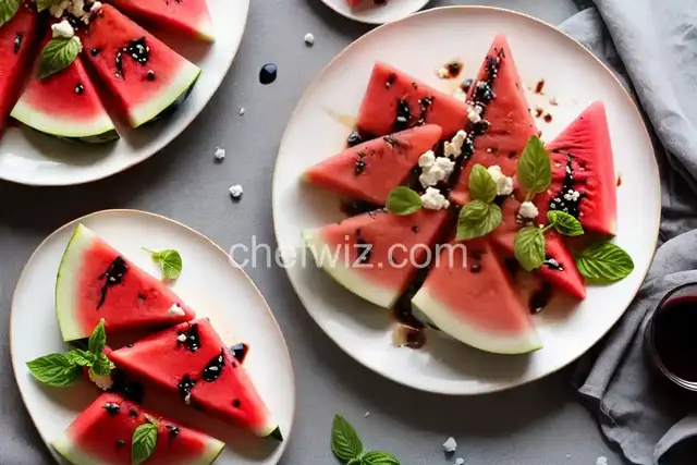 Watermelon with Balsamic and Feta