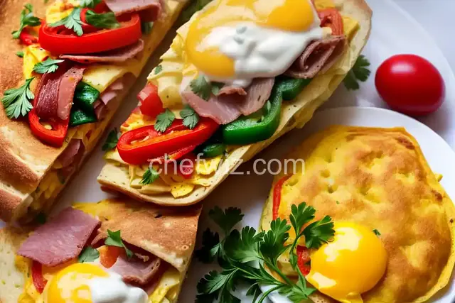 Western Omelette With Bell Pepper, Onion, Ham, and Cheese Recipe