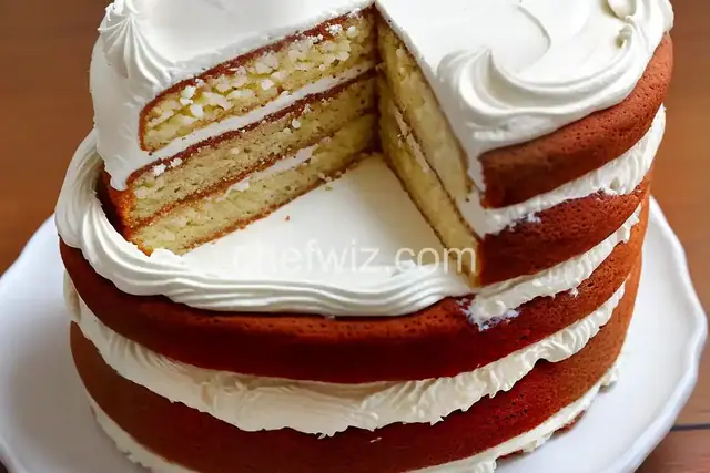 White Almond Wedding Cake