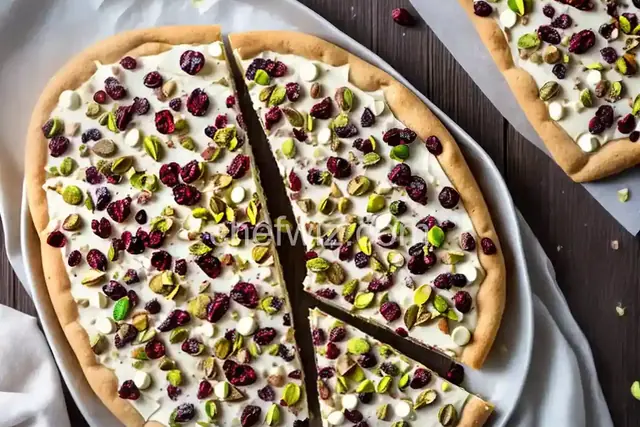 White Chocolate Bark with Pistachios and Dried Cranberries