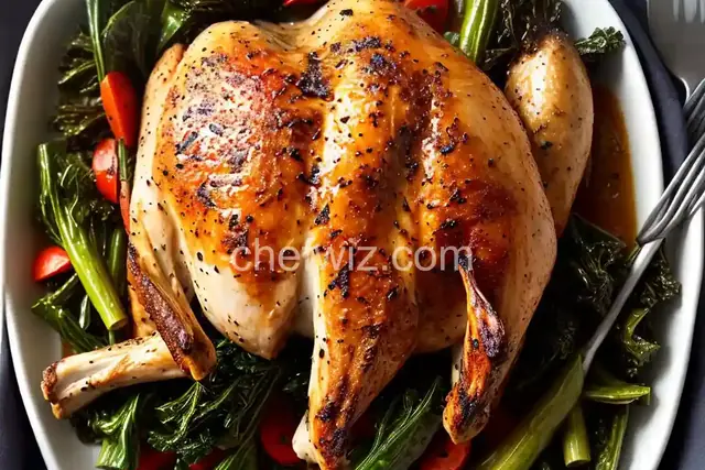 White House Garden Herb-Roasted Chicken with Braised Greens