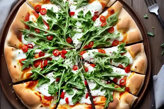 White Pizzas with Arugula