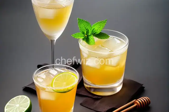 White Tea and Rum Cocktail with Honey-Lime Syrup