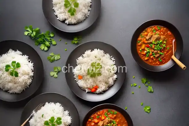 White rice and stew