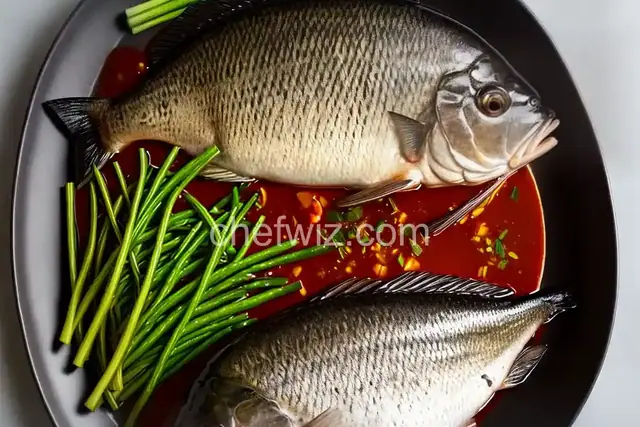 Whole Black Bass with Ginger and Scallions