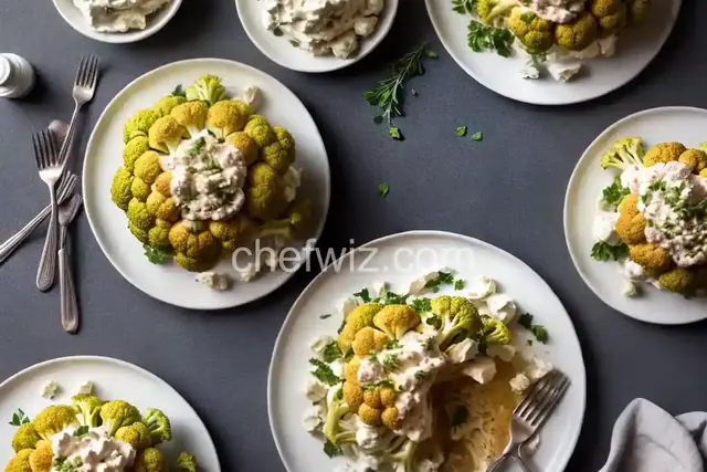 Whole Roasted Cauliflower With Whipped Goat Cheese
