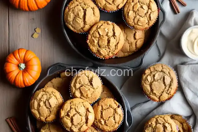 Whole Wheat Pumpkin Applesauce Muffins