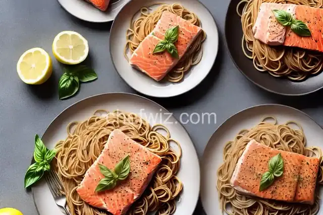 Whole-Wheat Spaghetti with Lemon, Basil, and Salmon
