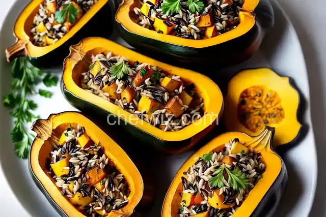 Wild Rice Stuffed Acorn Squash