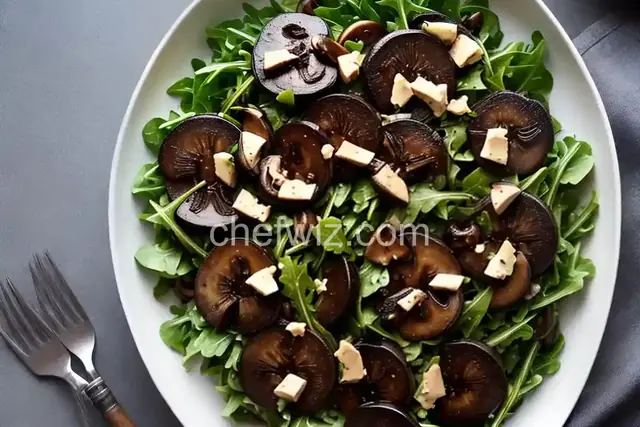 Wilted Arugula and Portobello Mushrooms