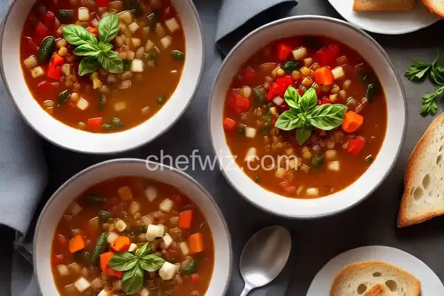 Winter Minestrone and Garlic Bruschetta
