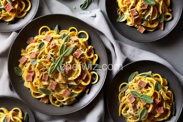 Winter Squash Carbonara with Pancetta and Sage