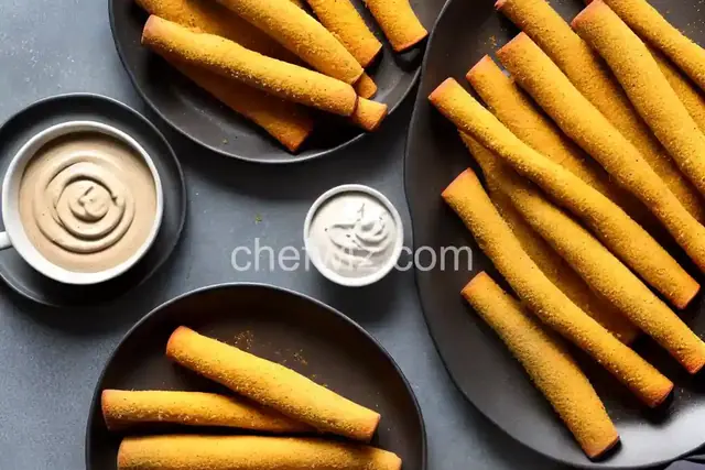 Witch's Finger Bread Sticks With Maple Mustard Dip