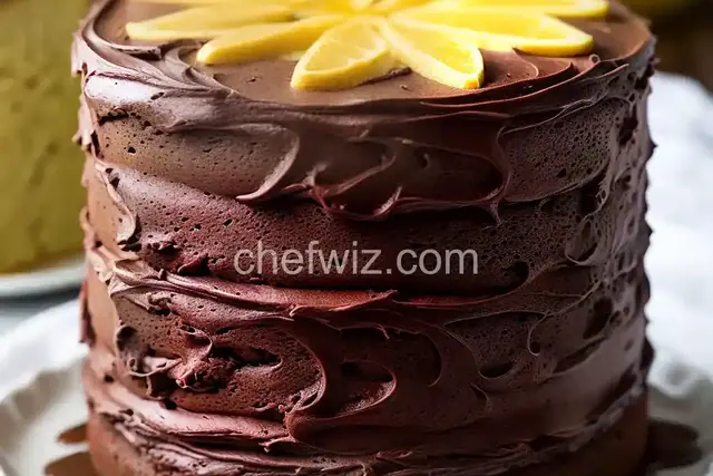 Yellow Cake with Chocolate Buttercream Frosting