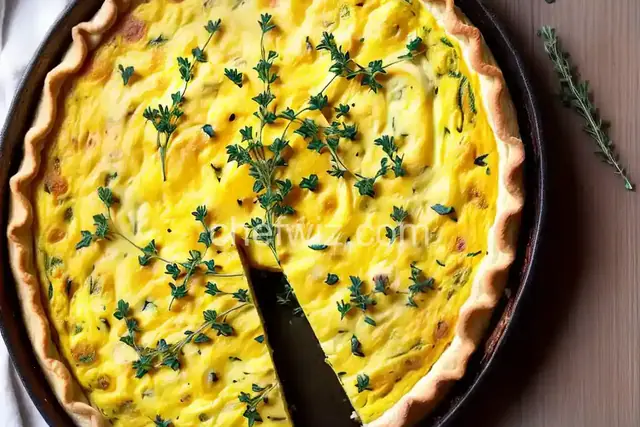 Yellow Squash and Mozzarella Quiche with Fresh Thyme