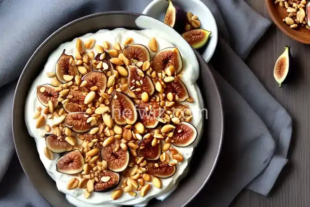 Yogurt with Fresh Figs, Honey, and Pine Nuts