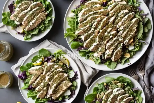 Za'atar Chicken Salad with Lemon-Tahini Dressing