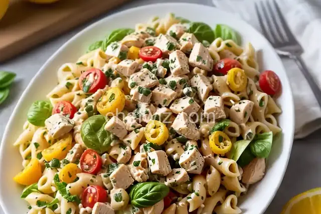 Zesty Cold Chicken Pasta Salad