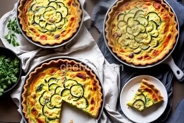 Zucchini, Bacon, and Gruyère Quiche
