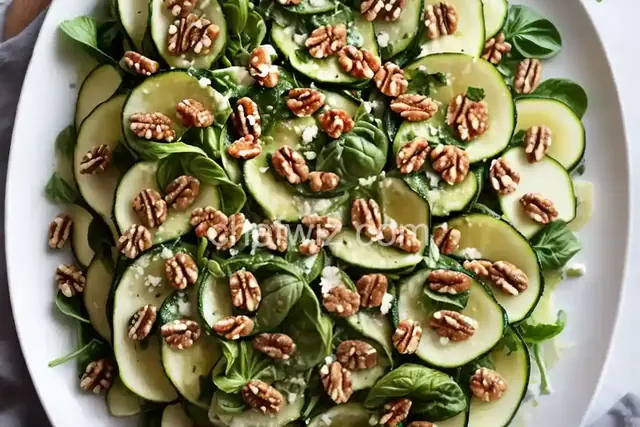 Zucchini Carpaccio Salad with Parmesan, Basil, and Walnuts Recipe
