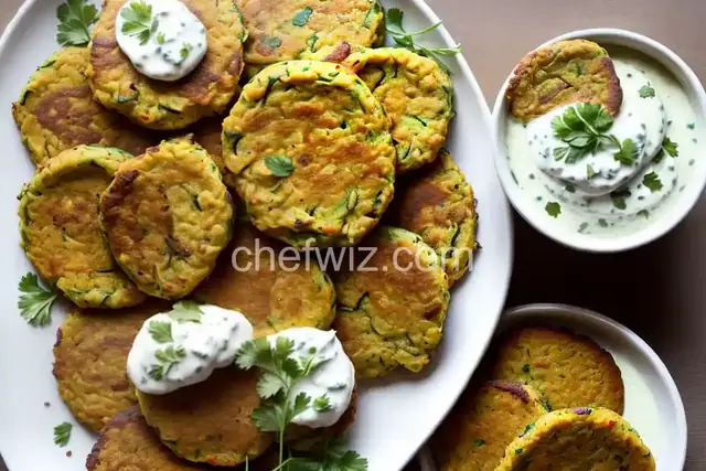 Zucchini-Lentil Fritters With Lemony Yogurt