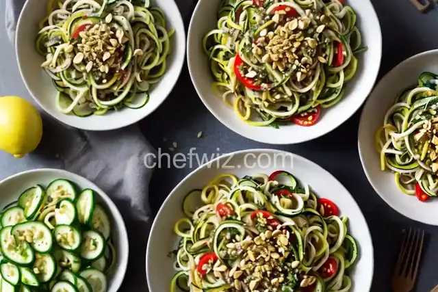 Zucchini Noodle Salad with Lemon-Garlic Vinaigrette