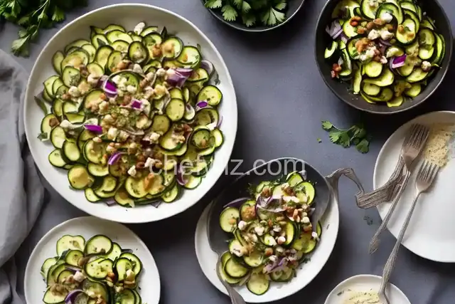 Zucchini Salad with Herbs and Red Onion