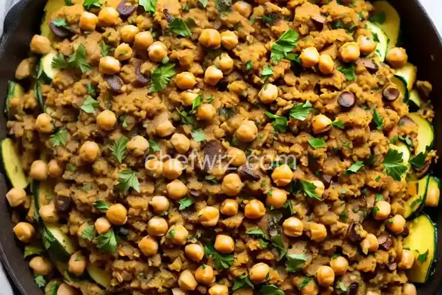 Zucchini with Chickpea and Mushroom Stuffing