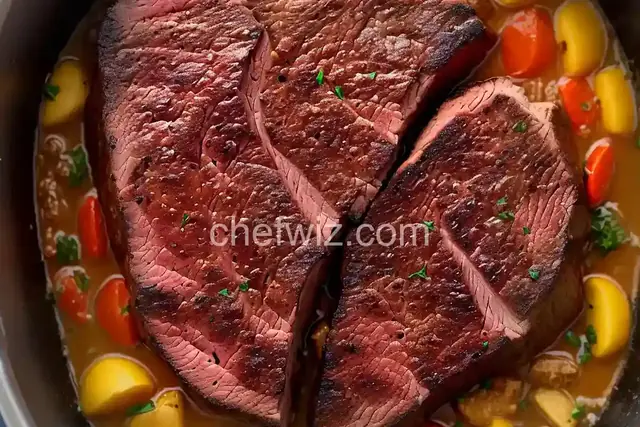 hubby's tri tip. ( Dutch oven style)