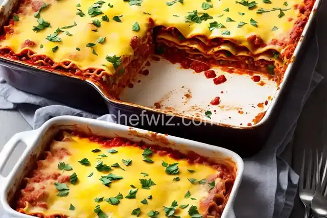 lasagna for 10 or more people.