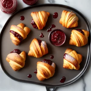 Air Fryer Mini Croissants with Nutella and Jam compressed image1