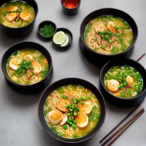 Authentic Japanese Scallop Soup with Ramen Noodles compressed image1