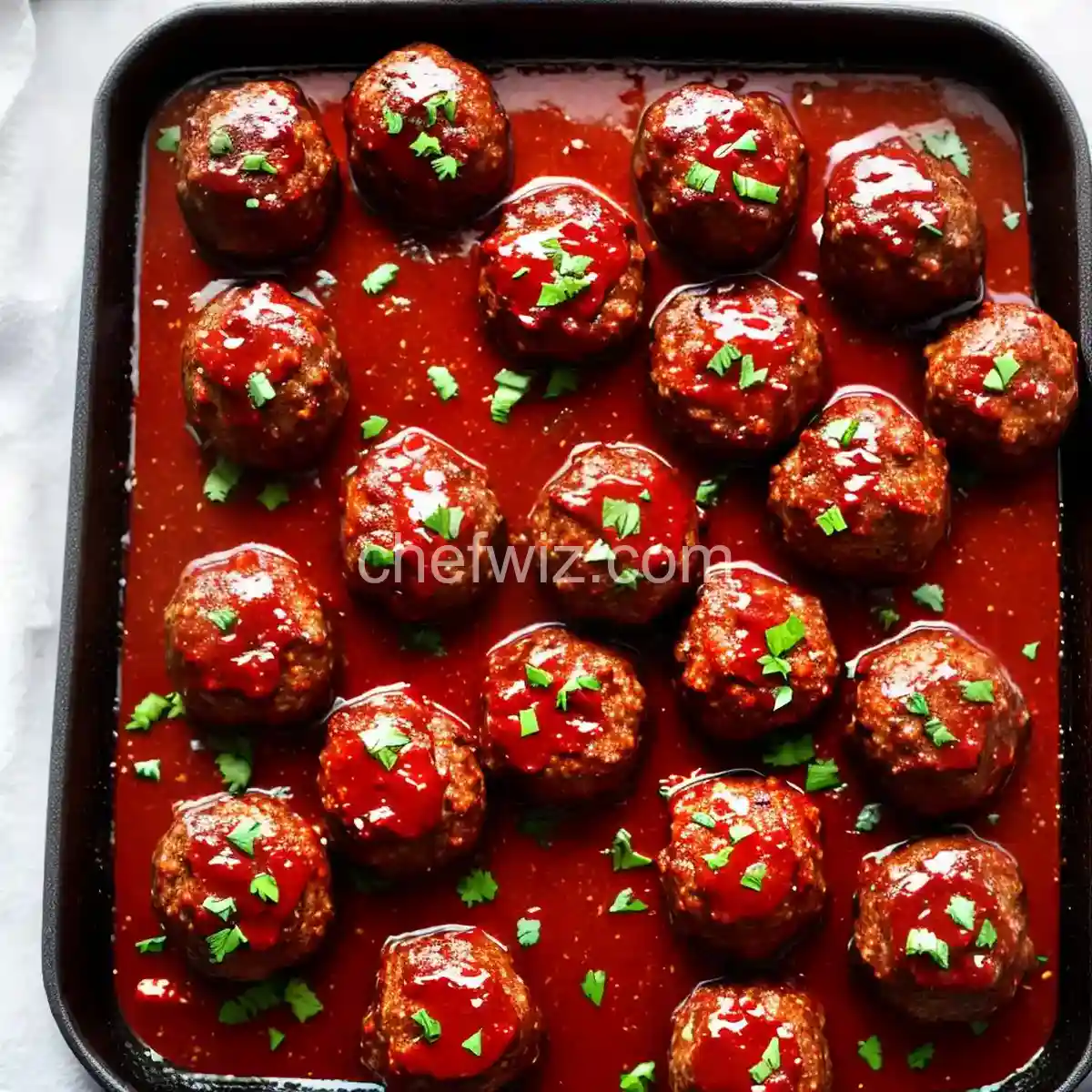 BBQ Glazed Homemade Meatballs compressed image1