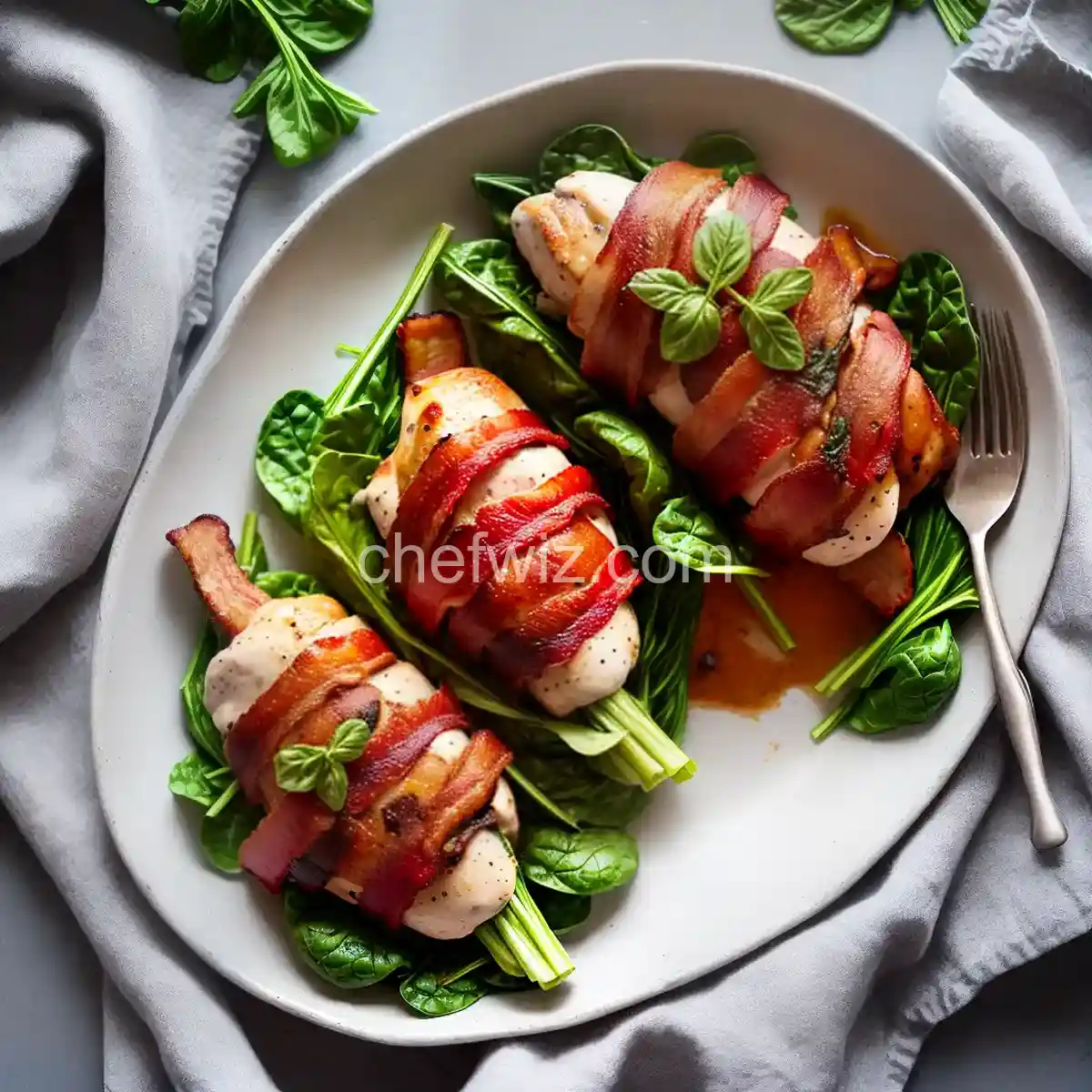 Bacon Wrapped Chicken Stuffed with Spinach and Ricotta compressed image1