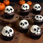 Creepy Halloween Skull Cupcakes compressed image1