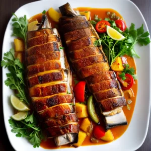 Filipino Baked Milkfish Baked Bangus compressed image1