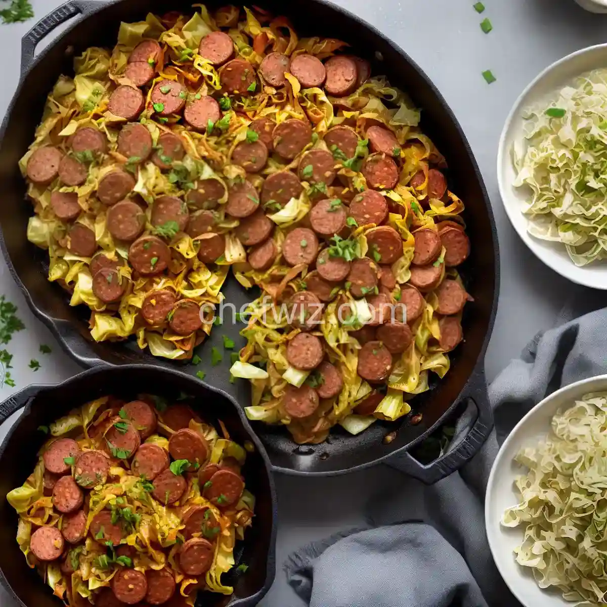 Fried Cabbage and Kielbasa compressed image1