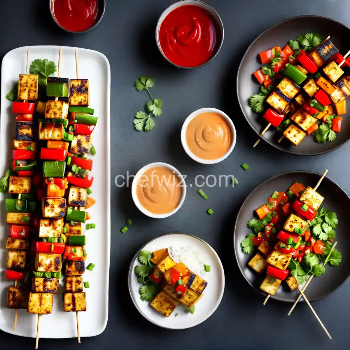 Grilled Tofu Skewers with Sriracha Sauce compressed image1