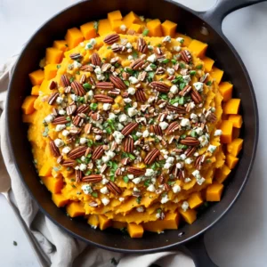 Mashed Butternut Squash with Blue Cheese and Pecans compressed image1