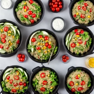 Meal Prep Ideas Mediterranean Quinoa Salad compressed image3