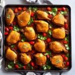 Moroccan Chicken Thigh Sheet Pan Dinner compressed image1
