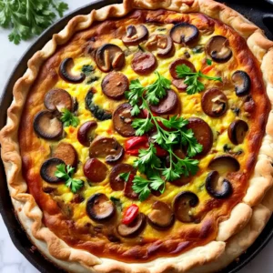 Sausage Mushroom Quiche - Recipes. Food. Cooking. Eating. Dinner ideas ...