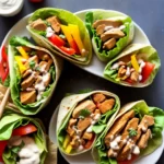 Simple Sweet and Spicy Chicken Wraps compressed image1